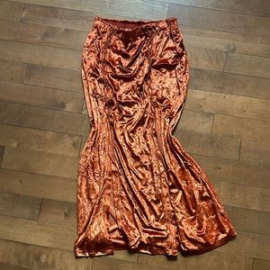 Free people velvet skirt